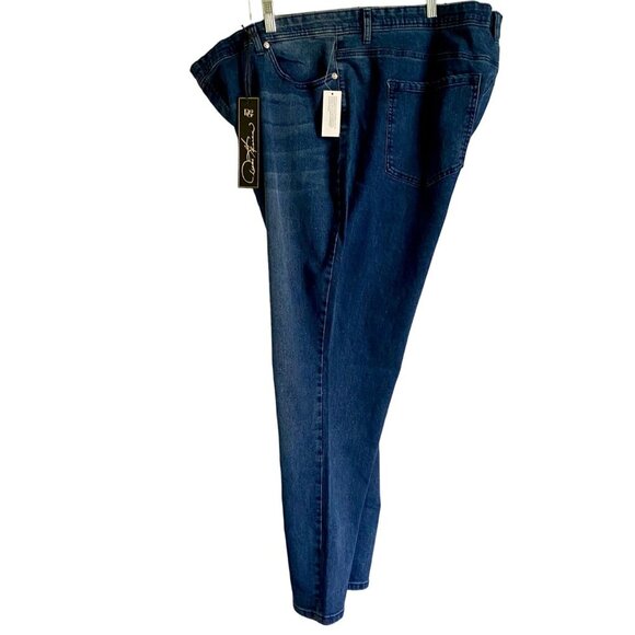 DG2 Diane Gilman Blue Pull On Elastic Waist Denim Jeggings Jeans 3XT NEW NWT - Picture 3 of 6